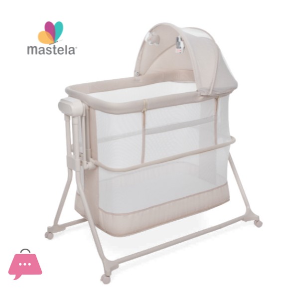 Mastela Multifunctional Electric Cradle Rocking Bed Modern Metal Baby Crib Newborn Comfort Bed - 3823