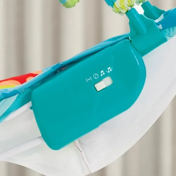 Mastela Musical Bouncer with Toy Bar Fish Print - Blue
