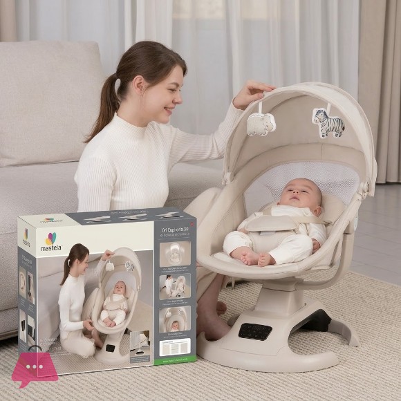 Mastela Ori Euphoria 3D Swing & Bassinet Beige - 30723