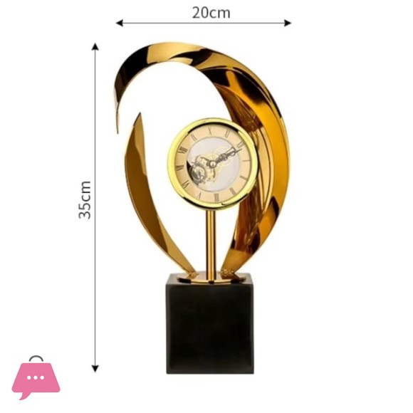 Modern Gold Decorative Table Clock – Luxury Artistic Timepiece