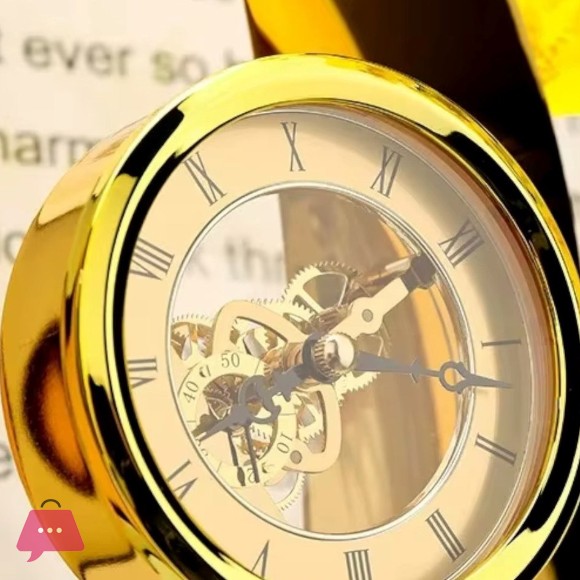 Modern Gold Decorative Table Clock – Luxury Artistic Timepiece