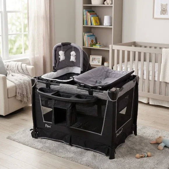 Moms Squad Baby Bassinet Nursery Center Playard Playpen Crib  Diaper Changer - AP-007