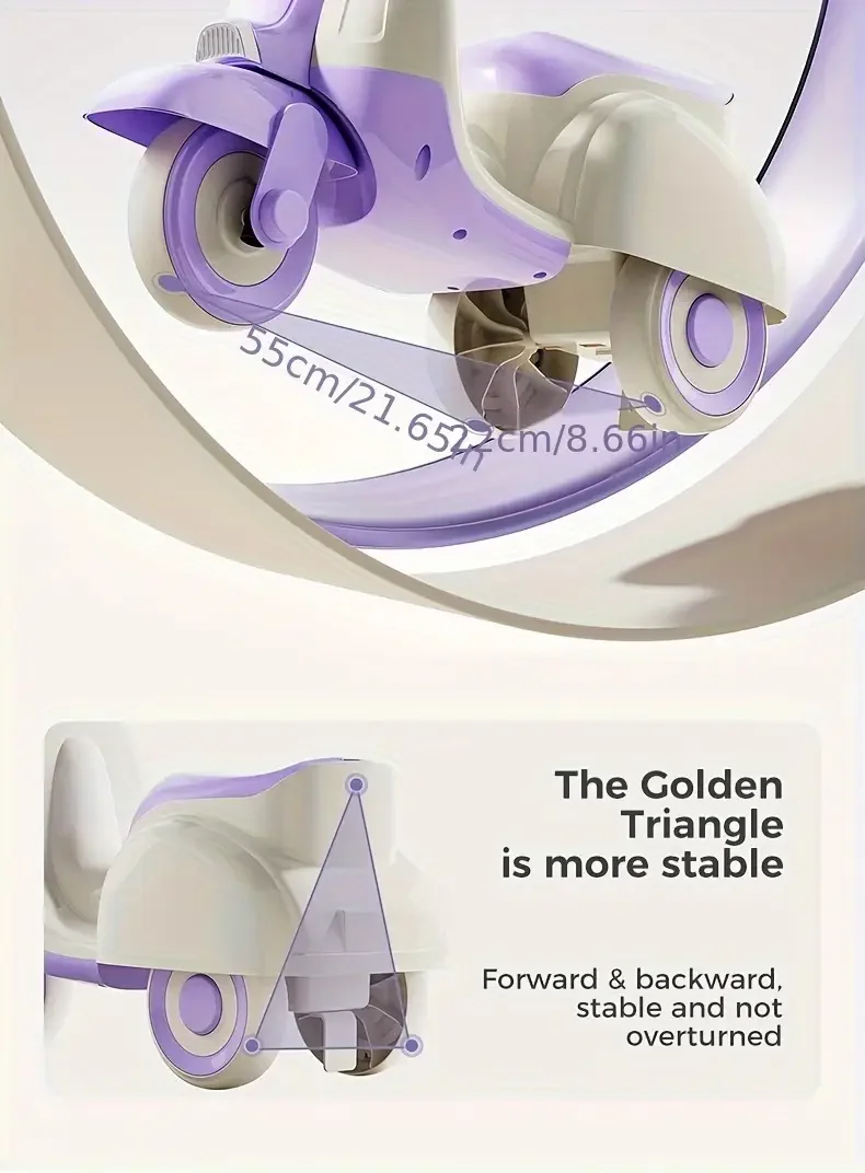 childrens balance scooter with music and lights ride on scooter motorcycle look battery not included Product details 5
