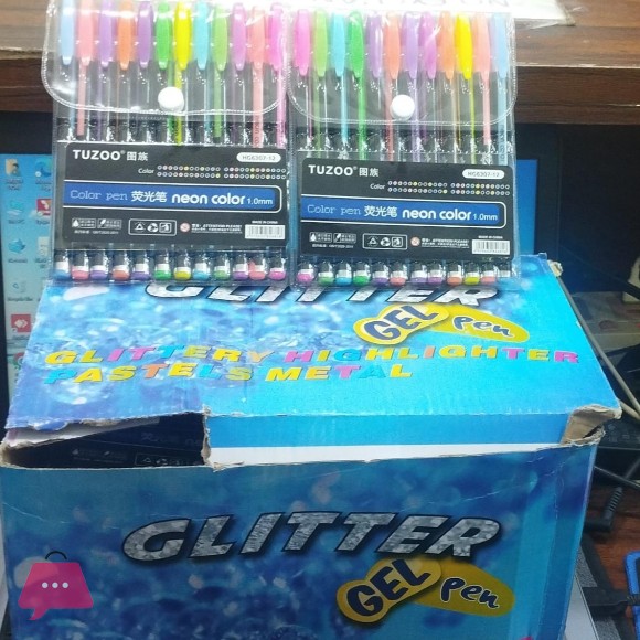Neon Pen Set of 12 Pcs Neon Color 1.0mm Pens Set