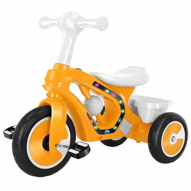 New Children′ S Tricycle with Auxiliary Wheels, Music and Lights Baby Walker Tricycle