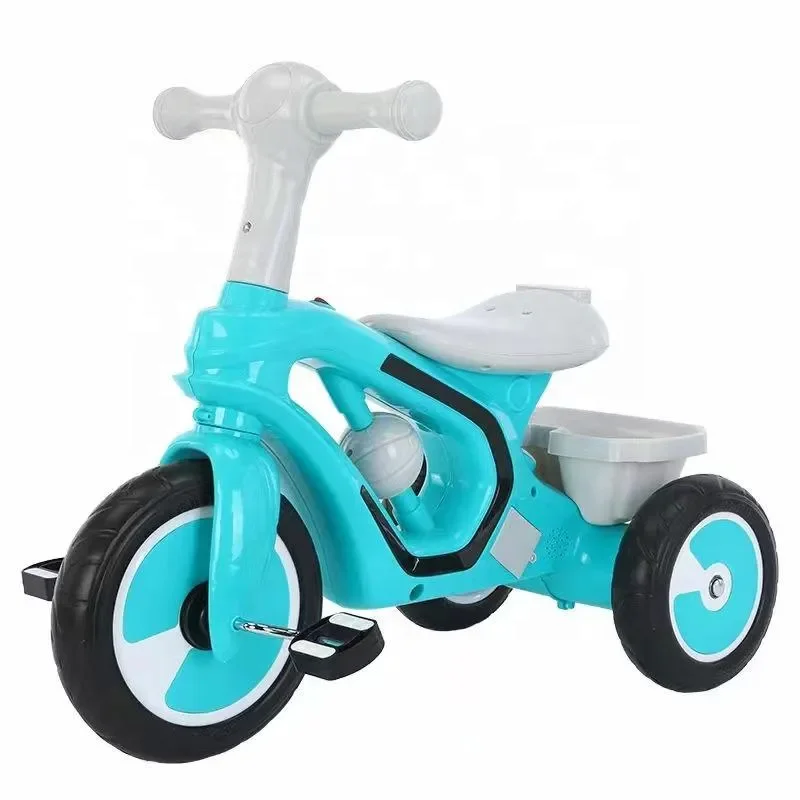 New Children′ S Tricycle with Auxiliary Wheels, Music and Lights Baby Walker Tricycle