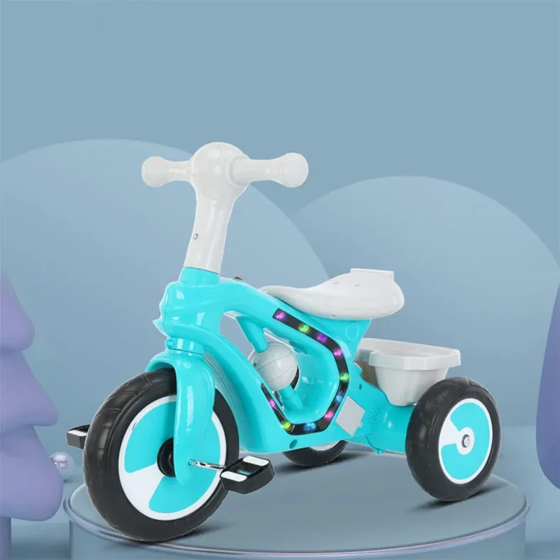 New Children′ S Tricycle with Auxiliary Wheels, Music and Lights Baby Walker Tricycle