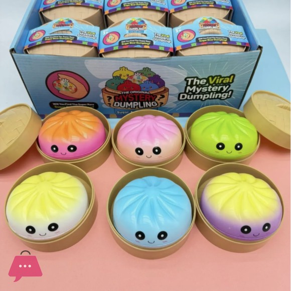 New Squishy Glitter Dumpling Sensory Toy with Box for Stress Relief
