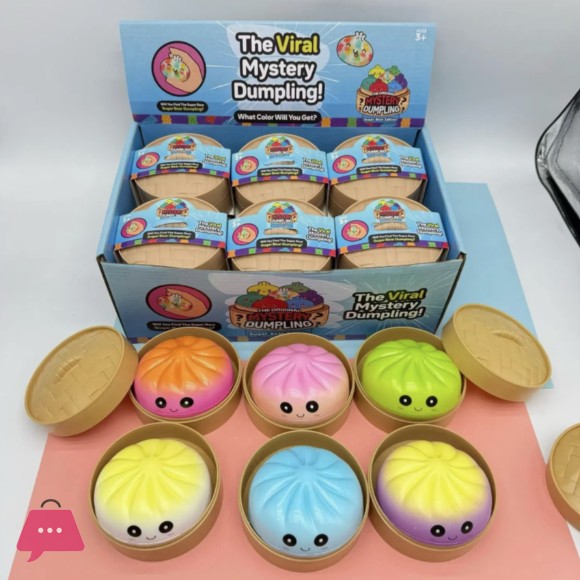 New Squishy Glitter Dumpling Sensory Toy with Box for Stress Relief
