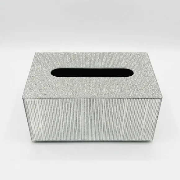 Orchid Crystal Glass Tissue Box