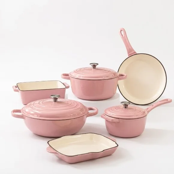 OSFĒ 11-Piece Enamel Cast Iron Cookware Set