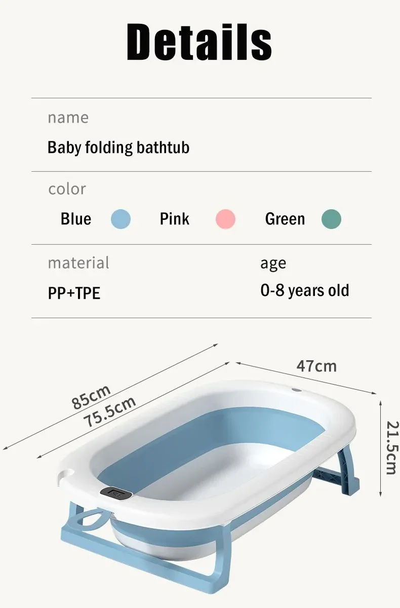 Plastic Infant Shower Bathing Set Kids Folding Stand Foldable Baby Bath Tub