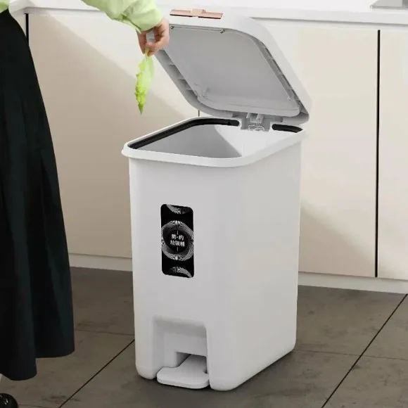 Plastic Pedal Bin Hydraulic Dustbin Trash Can 15 Liter