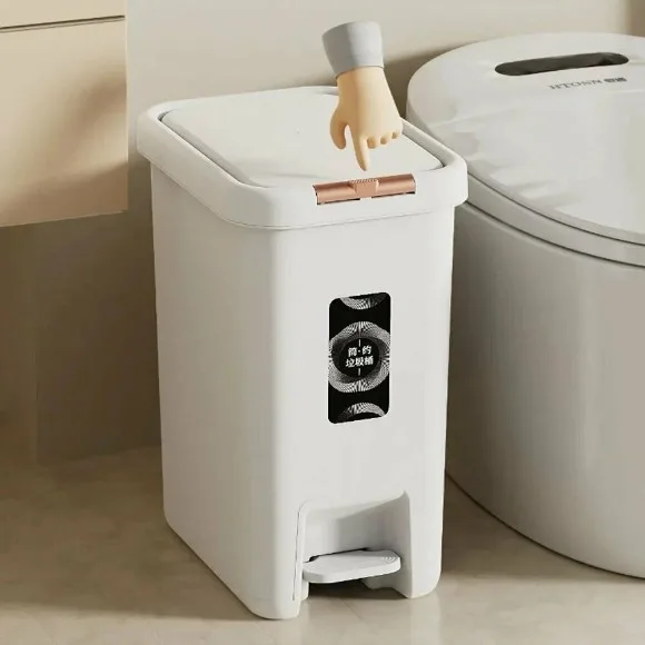 Plastic Pedal Bin Hydraulic Dustbin Trash Can 15 Liter