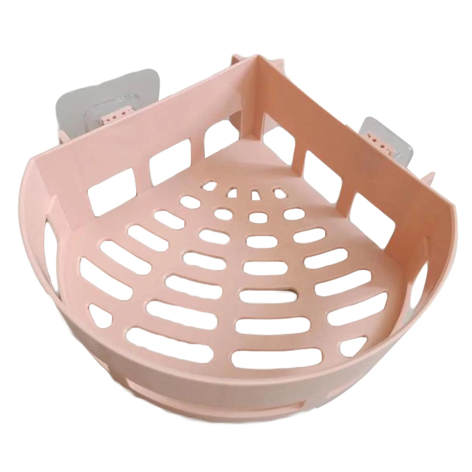 Plastic Wall Mount Triangle Shape Corner Shelf Basket Shower Caddy Rack Storage Shelves Shampoo Holder for Bathroom Kitchen