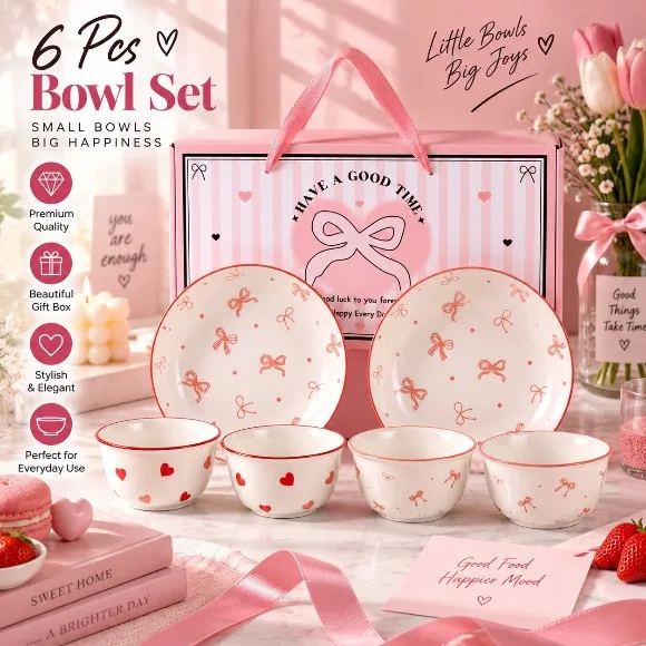Pookie Bow Porcelain Breakfast Set 6-Piece