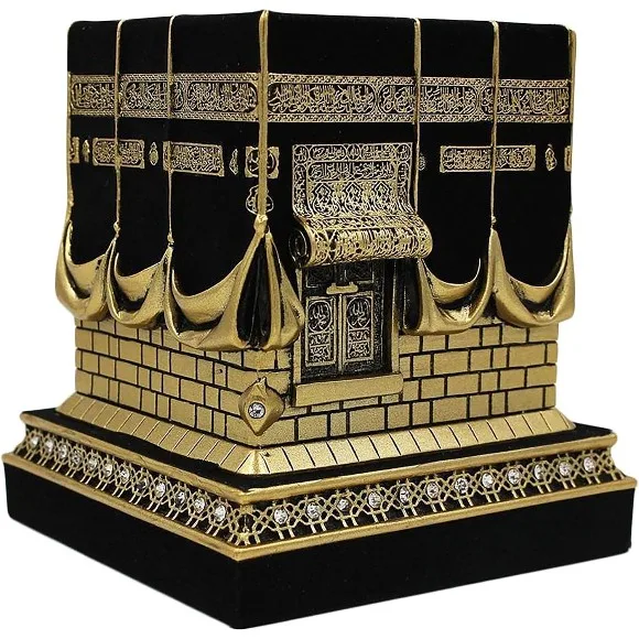 Premium Khana Kaaba Replica Showpiece High-Grade Fiber Islamic Tabletop Decor 4, 5.5, 8 Inch
