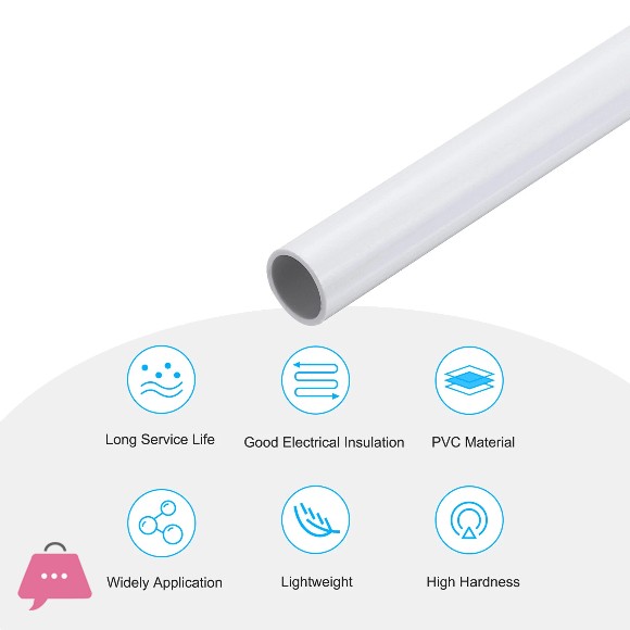 PVC Rigid Pipe 10mm ID × 12mm OD – 10 Feet Length | Custom Size Cutting Available | Made in Pakistan