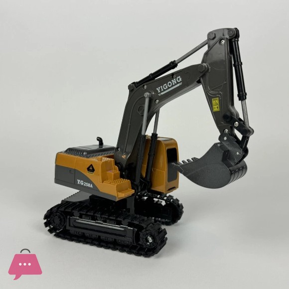 Remote Control Digger - With charger + Battery Childrens RC Toy - Small V6 Excavator Car