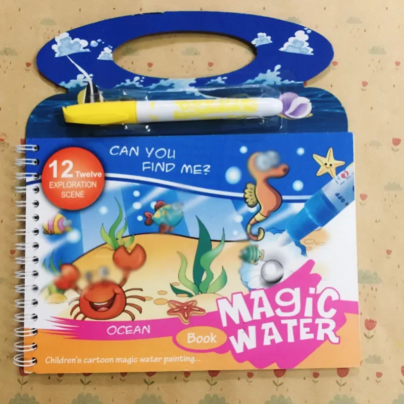 Children's Educational Water Painting Book Repeated Graffiti Clear Water Hand Painting Book
