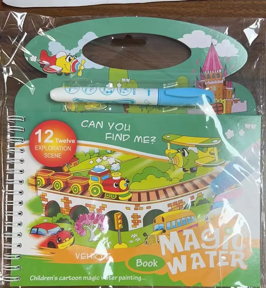 Children's Educational Water Painting Book Repeated Graffiti Clear Water Hand Painting Book
