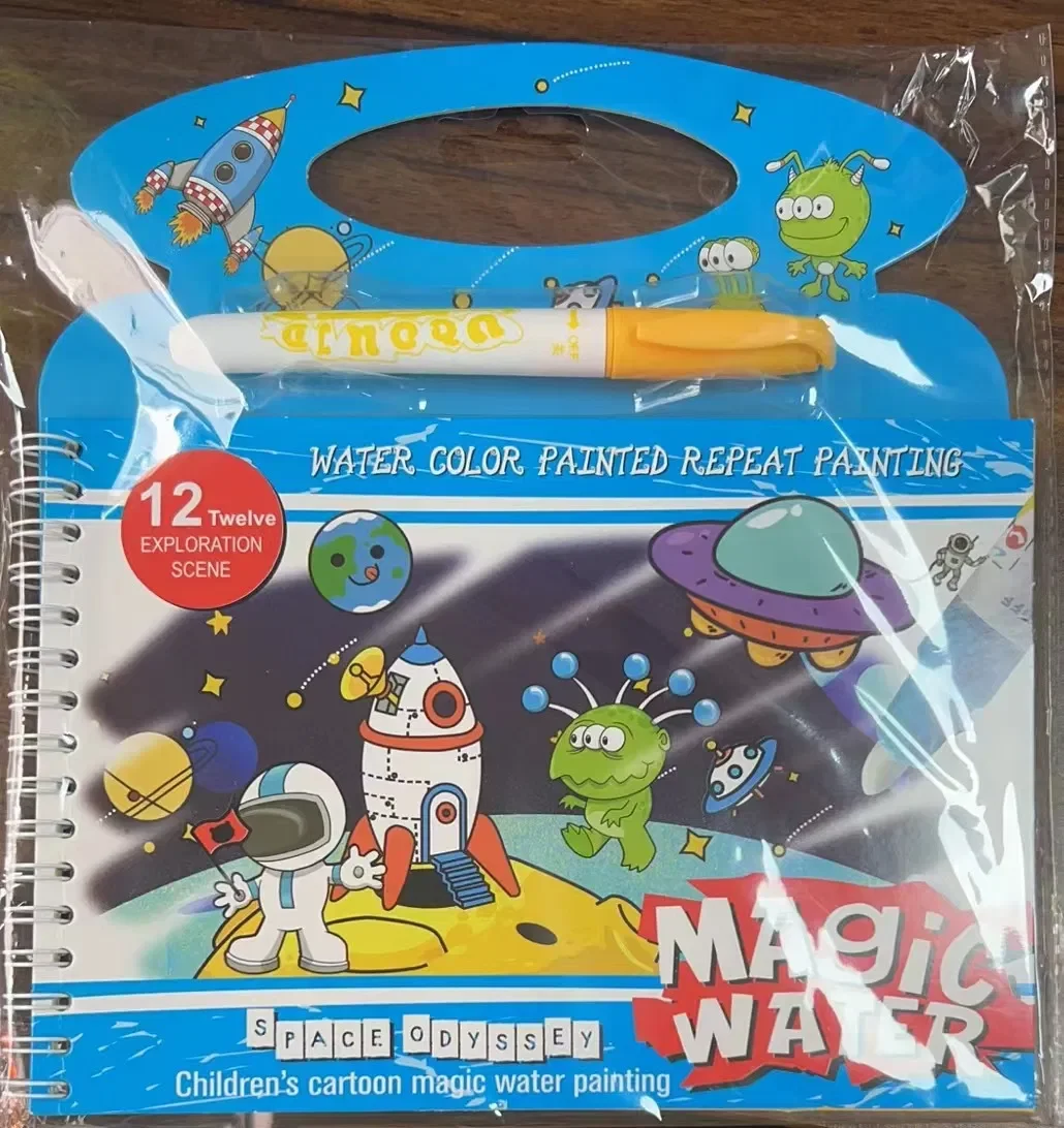 Children's Educational Water Painting Book Repeated Graffiti Clear Water Hand Painting Book