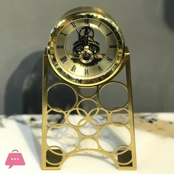 Premium Quality Office Ring Design Metal Table Clock