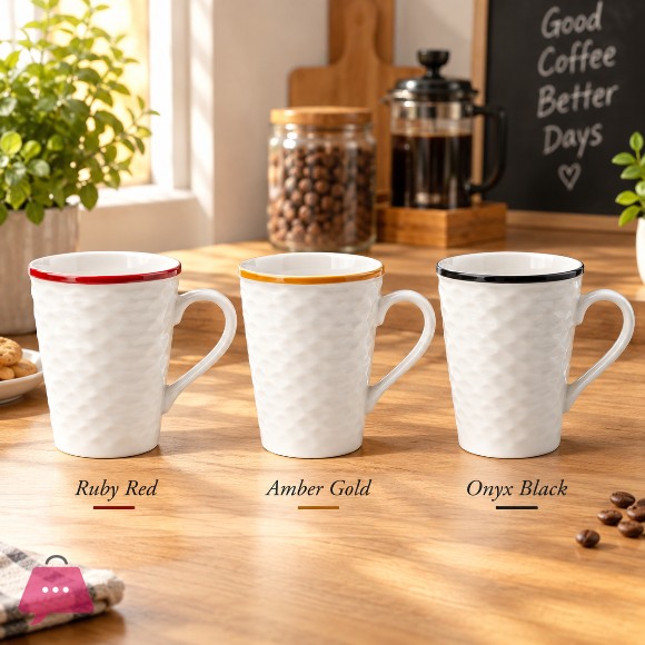 Imperial Wavy Mugs Set of 6 - 275ml