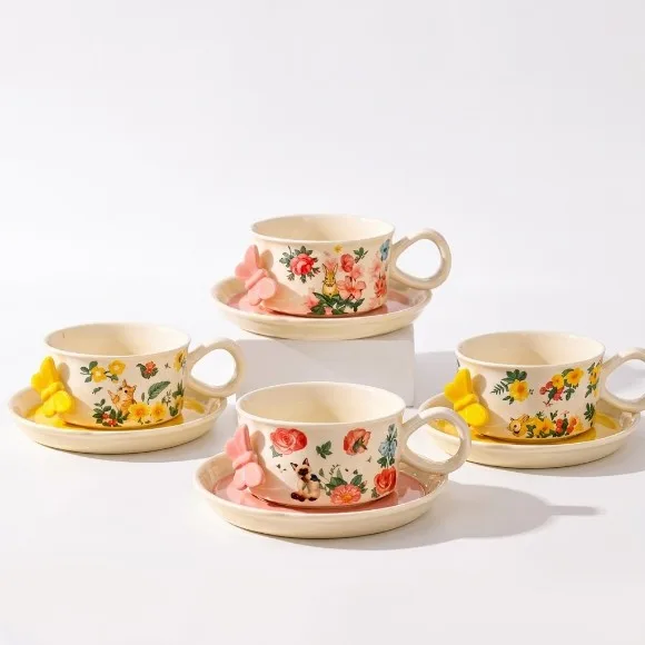Floral Tea Cup Set