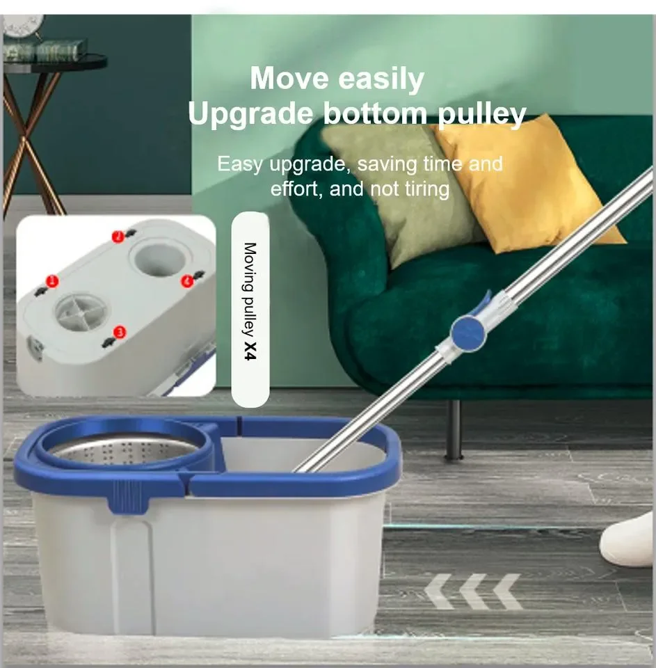 Semi Automatic Dehydration Smart Mops Flat Floor Mop Dust Mop House Cleaning Home Hot Sale Janitorial Supplies
