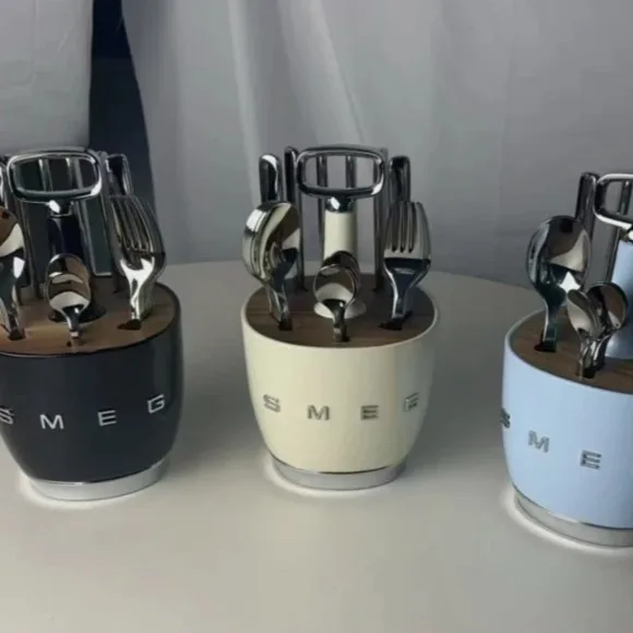 SMEG Caddy Cutlery Holder - Retro Style & Perfect for Organizing Your Utensils