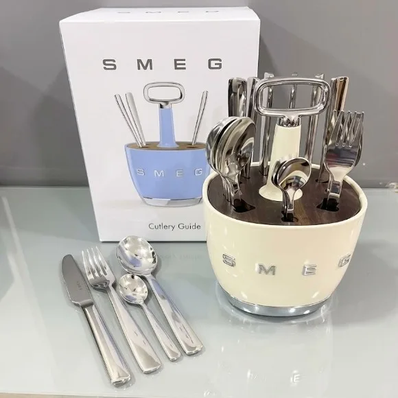 SMEG Caddy Cutlery Holder - Retro Style & Perfect for Organizing Your Utensils
