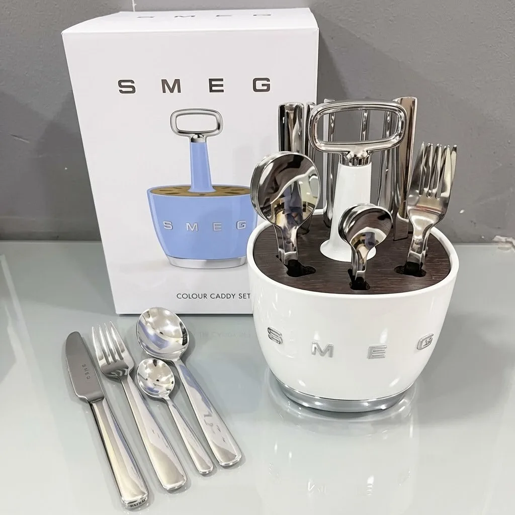 SMEG Caddy Cutlery Holder - Retro Style & Perfect for Organizing Your Utensils