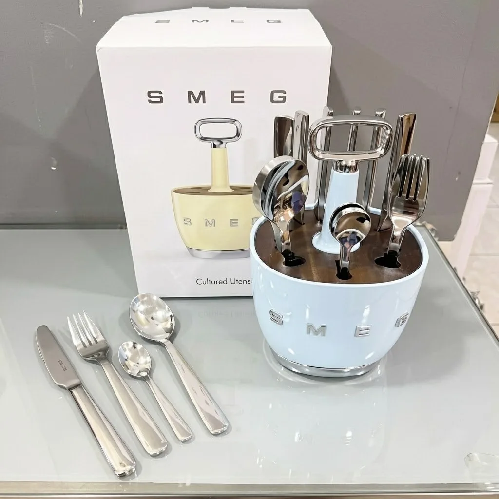 SMEG Caddy Cutlery Holder - Retro Style & Perfect for Organizing Your Utensils