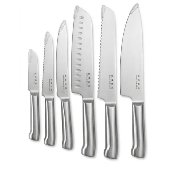 SMEG Professional 6-Piece Stainless Steel Kitchen Knife Set 
