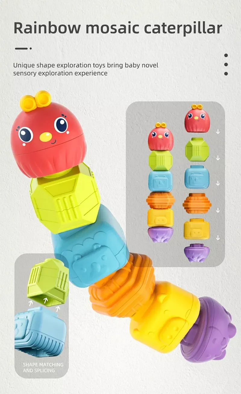Tombotoys Wholesale Plastic Multifunction Baby Sensory Cube Educational Fine Motor Elastic Bands Skills Kids Shapes Game Sorting Baby Toys for Babies