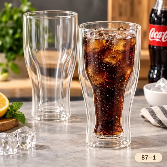 SPK Luxurious Double Wall Beer Bottle Upside Down Glass 1Pc-350ML