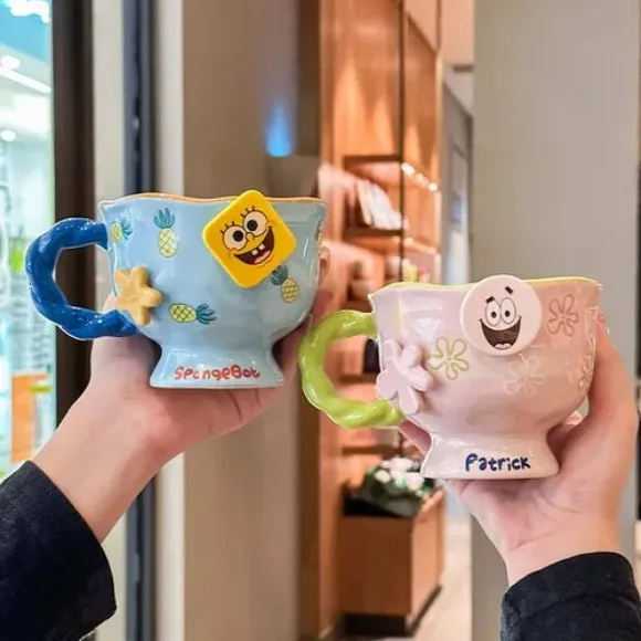 3D SpongeBob Ceramic Mugs Coffee Cups