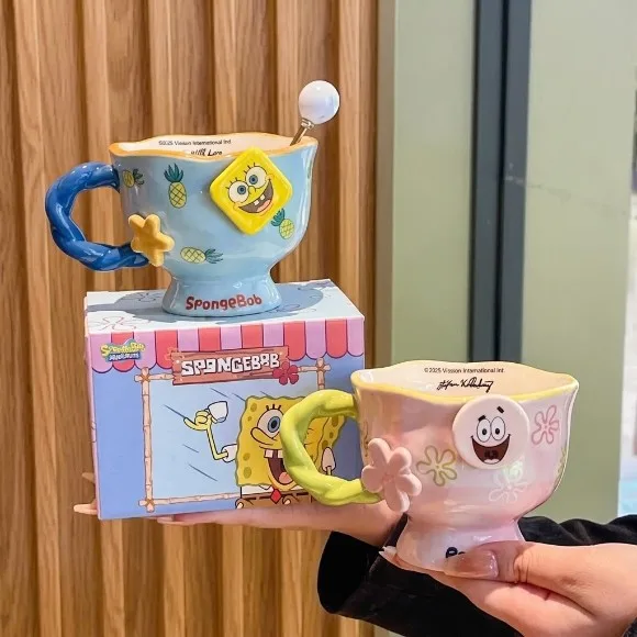 3D SpongeBob Ceramic Mugs Coffee Cups