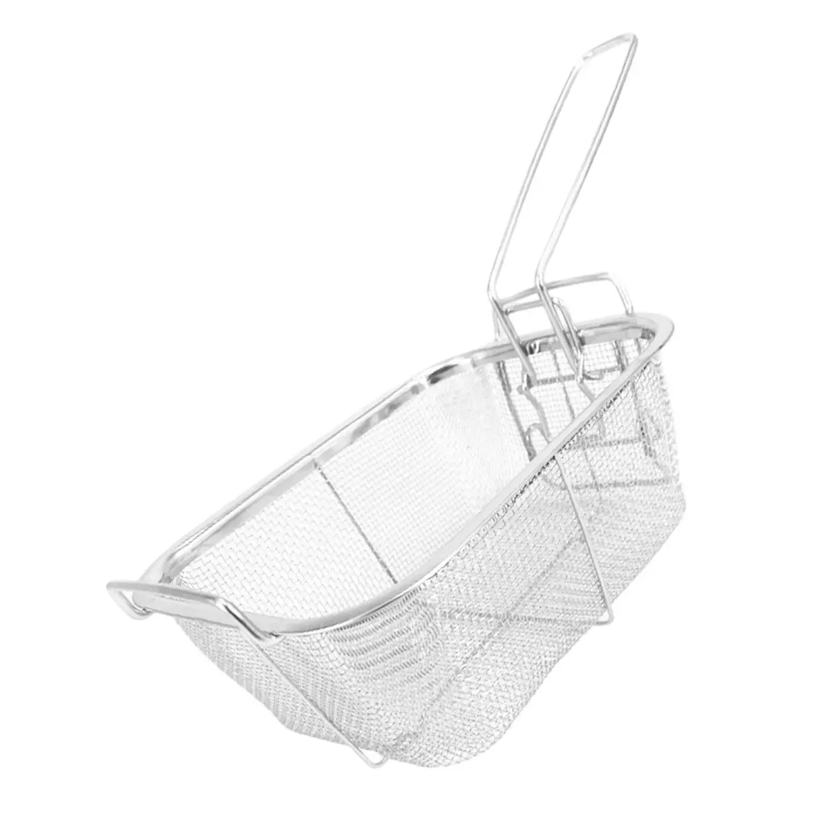 Stainless Steel Deep Fry Basket Food Presentation Baskets Sturdy Food Strainer for Barbecue Cafe Chicken Wing Home Restaurant Stainless Steel Deep Fry Basket Food Presentation Baskets Sturdy Food Strainer for Barbecue Cafe Chicken Wing Home Restaurant