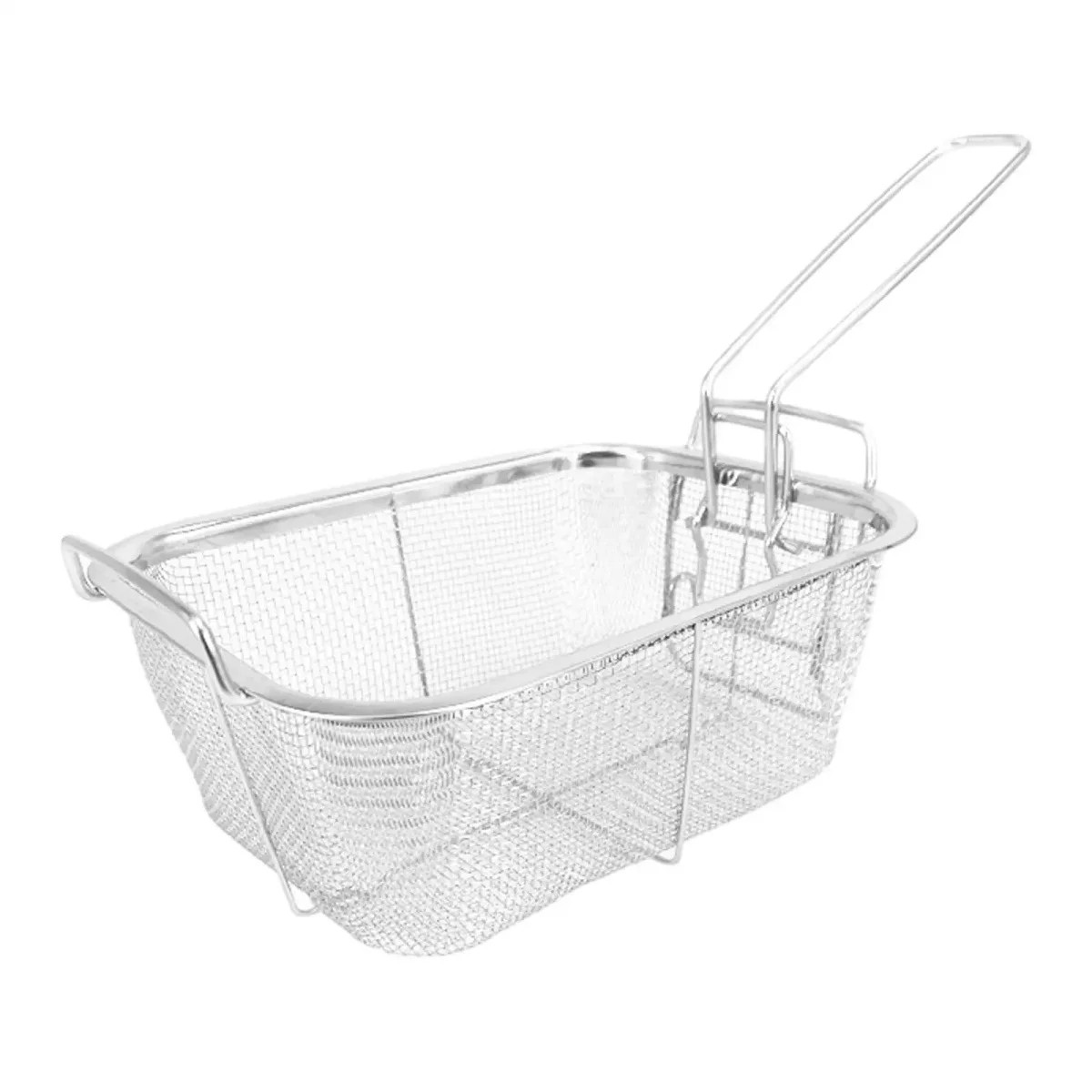 Stainless Steel Deep Fry Basket Food Presentation Baskets Sturdy Food Strainer for Barbecue Cafe Chicken Wing Home Restaurant Stainless Steel Deep Fry Basket Food Presentation Baskets Sturdy Food Strainer for Barbecue Cafe Chicken Wing Home Restaurant