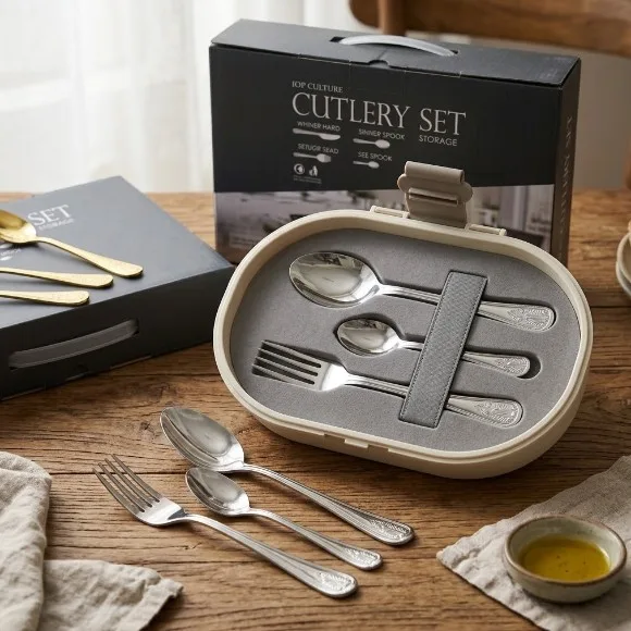 Stainless Steel Top Choice Cutlery Set D-Flower 36Pcs