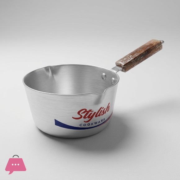 Stylish Aluminium Saucepan Milk Pot (20cm 22cm 24cm) with Stay-Cool Wooden Handle