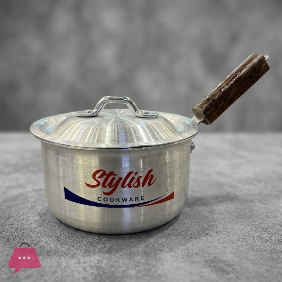 Stylish Heavy-Gauge Aluminium Saucepan with Lid (20cm, 22cm, 24cm)