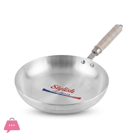 Stylish Premium Aluminum Frypan Wood Handle