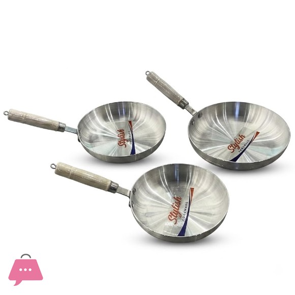 Stylish Premium Aluminum Frypan Wood Handle