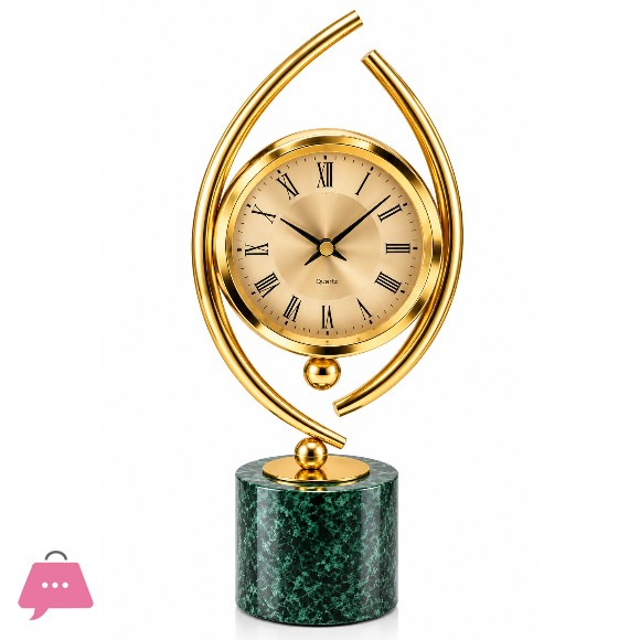 Luxury Modern Gold-Finished Decorative Table Clock