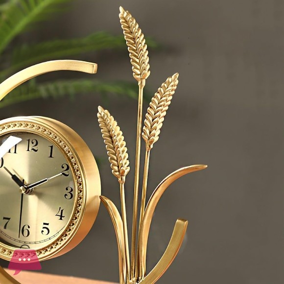 Tabletop Clock for Living Room Living Room Desktop Copper Clock