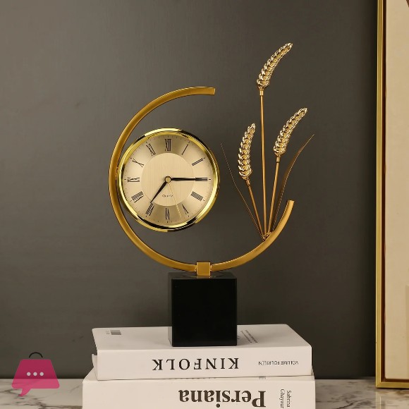 Tabletop Clock for Living Room Living Room Desktop Copper Clock