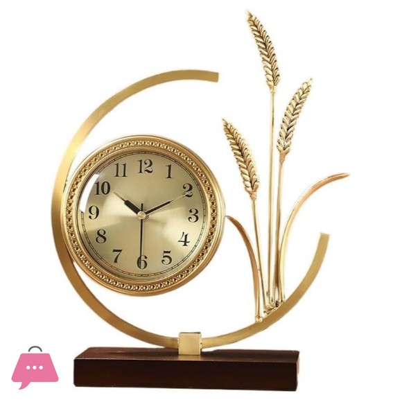 Tabletop Clock for Living Room Living Room Desktop Copper Clock